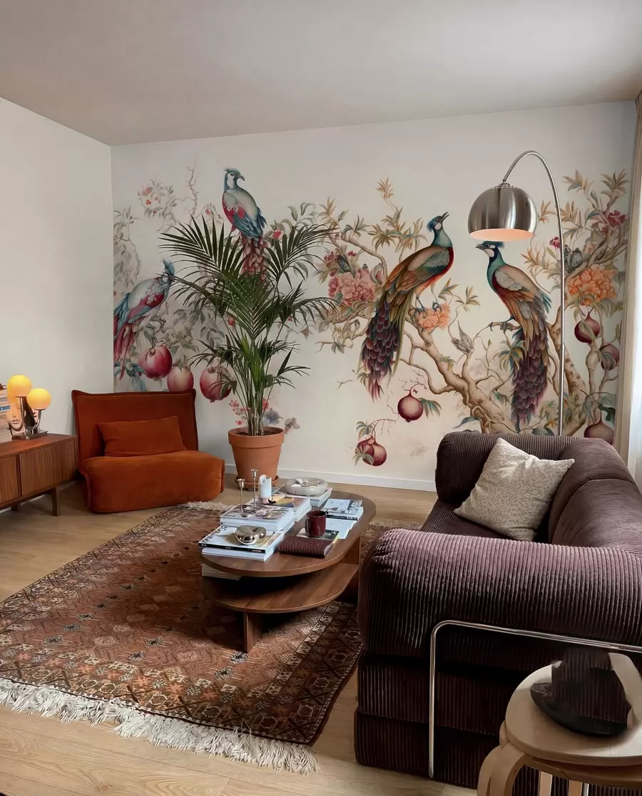 wall murals Птице на гранама шипке u95667