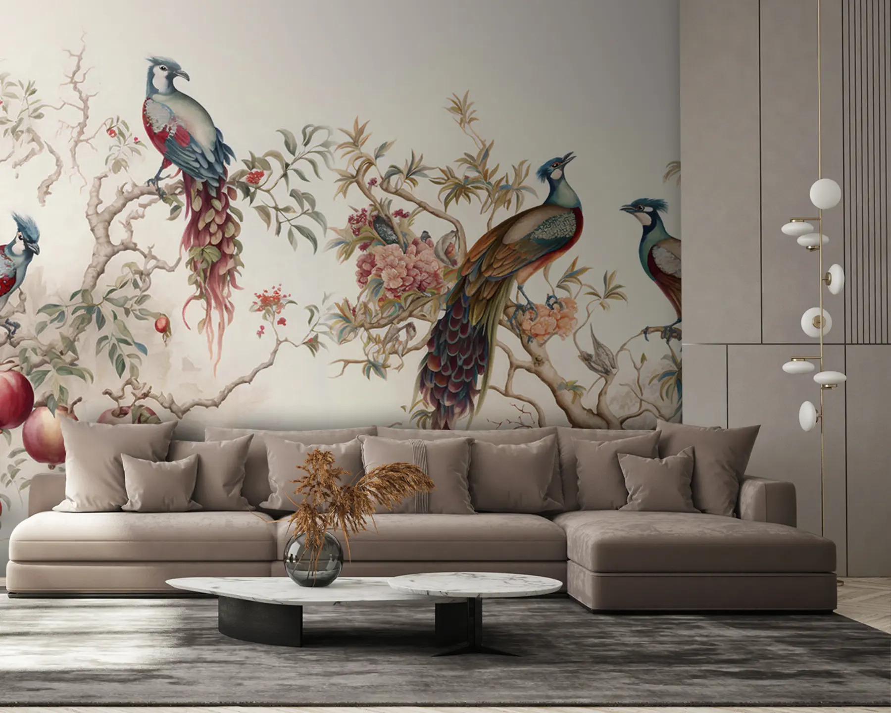wall murals Птице на гранама шипке u95667