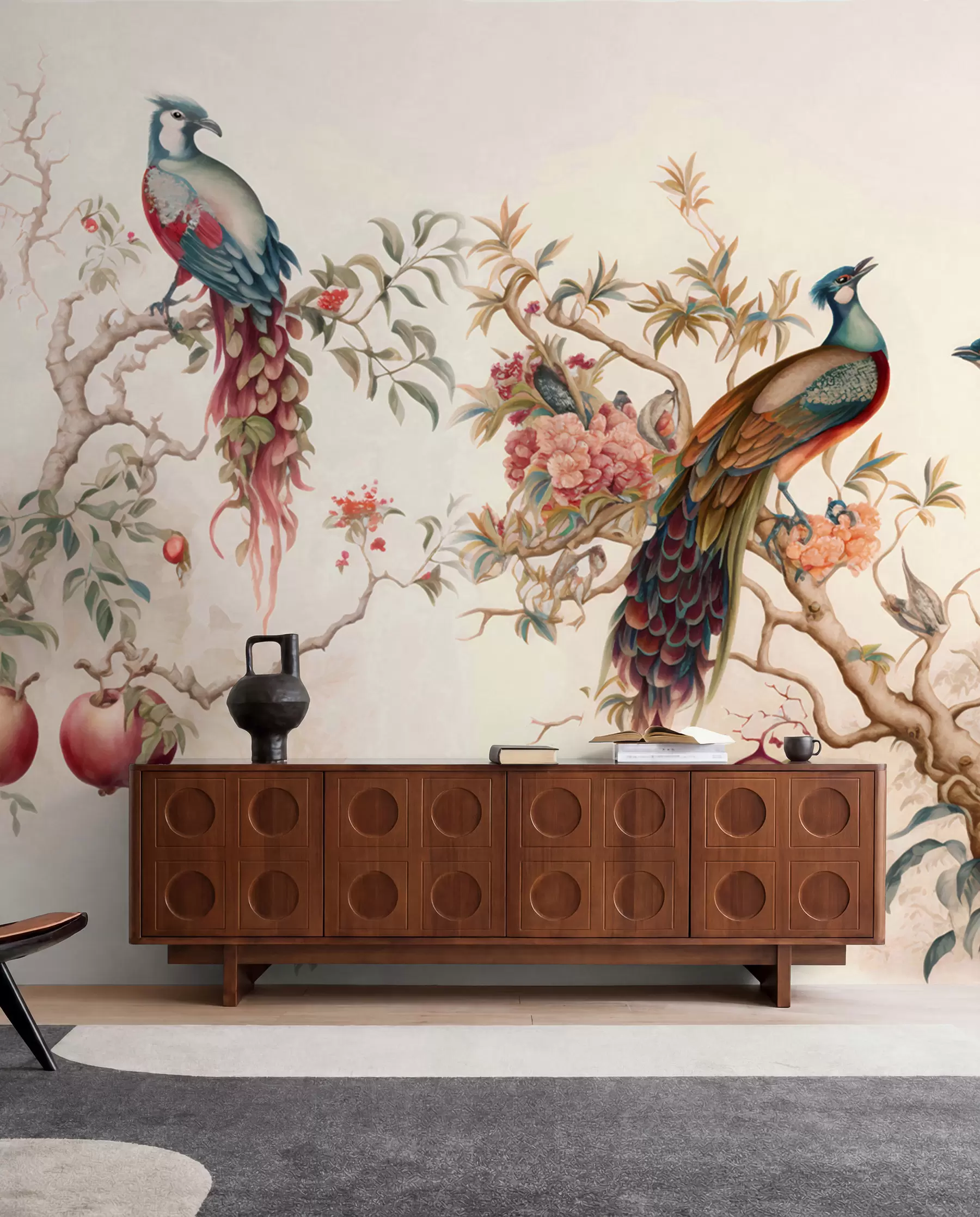 wall murals Птице на гранама шипке u95667