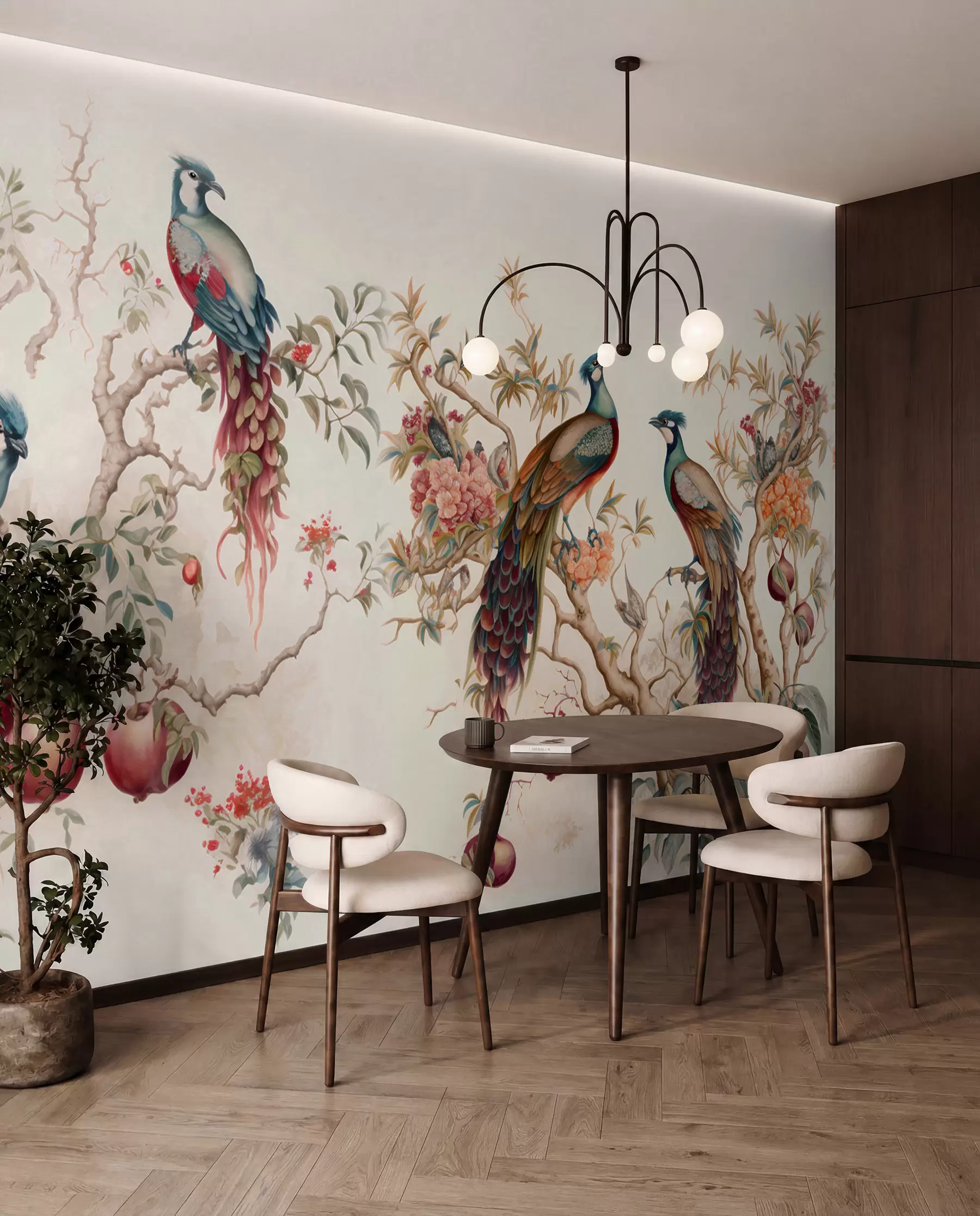 wall murals Птице на гранама шипке u95667