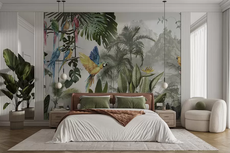 wall murals Парроти у прашуми u95693