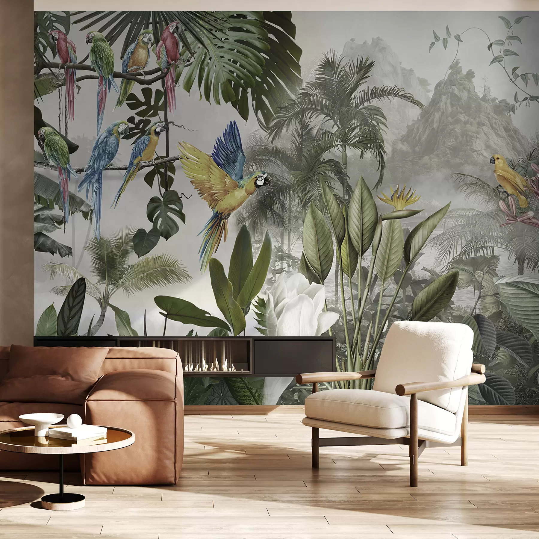 wall murals Парроти у прашуми u95693