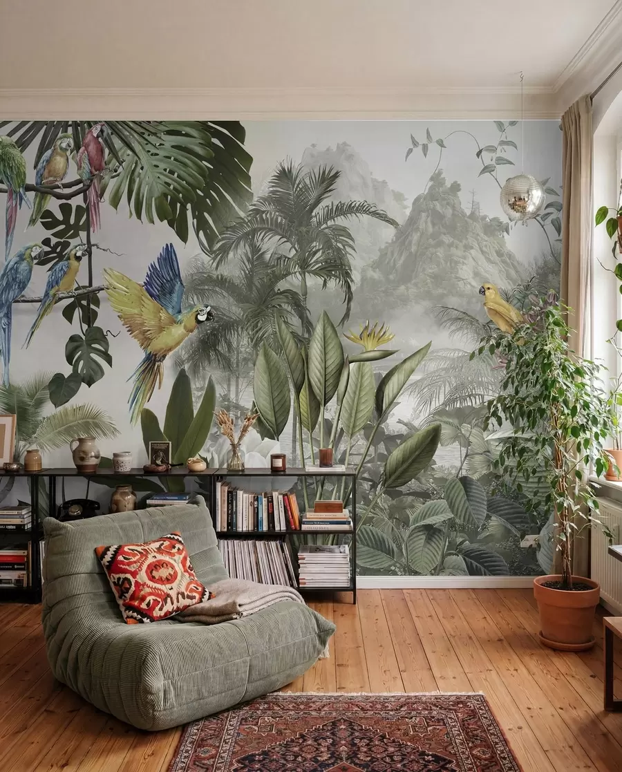 wall murals Парроти у прашуми u95693