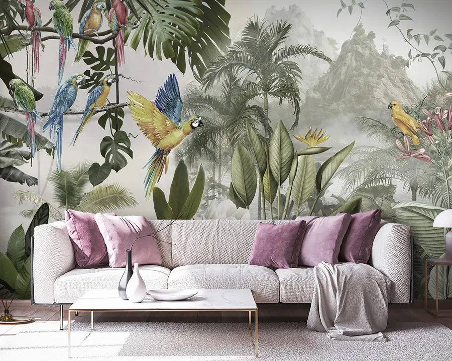 wall murals Парроти у прашуми u95693