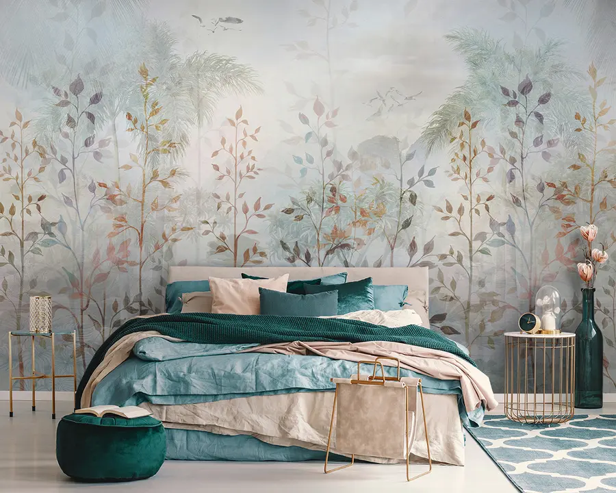 wall murals Пејзаж са биљкама и дрвећем u96446