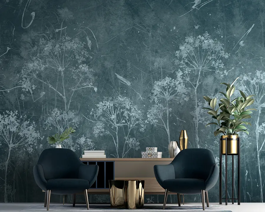 wall murals Дивље цвеће у грунге стилу u96551