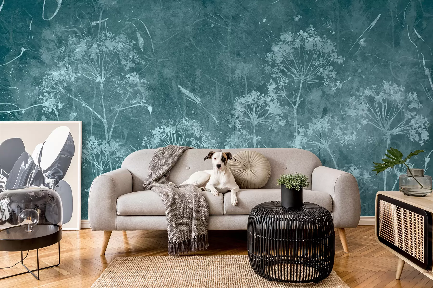 wall murals Дивље цвеће у грунге стилу u96551