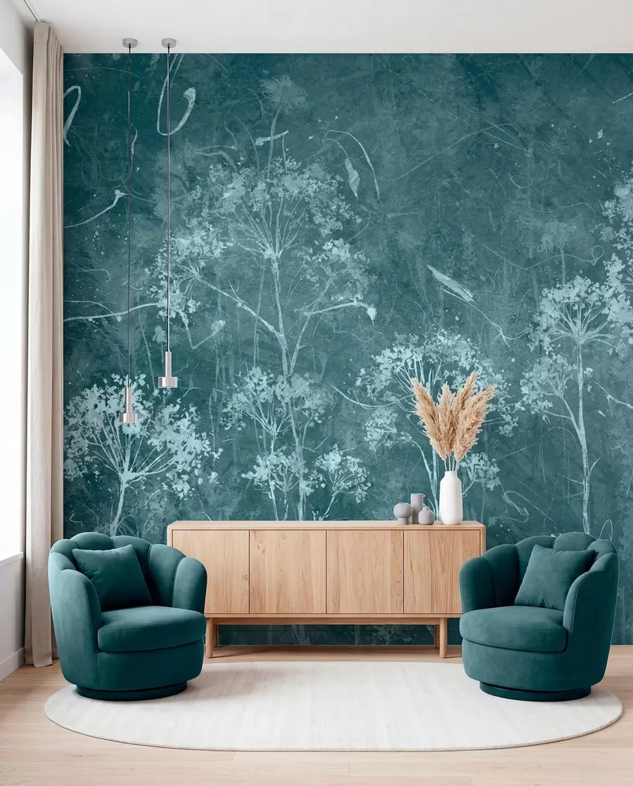 wall murals Дивље цвеће у грунге стилу u96551