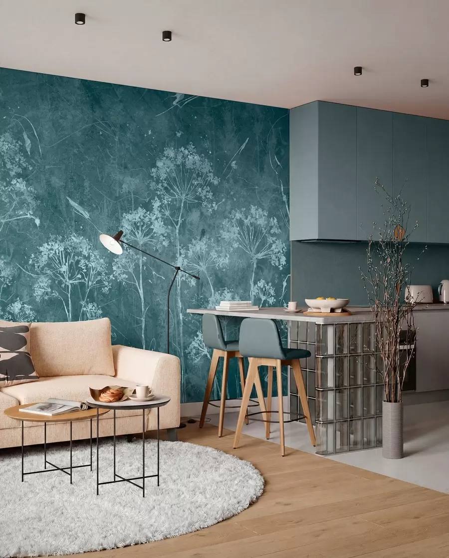 wall murals Дивље цвеће у грунге стилу u96551