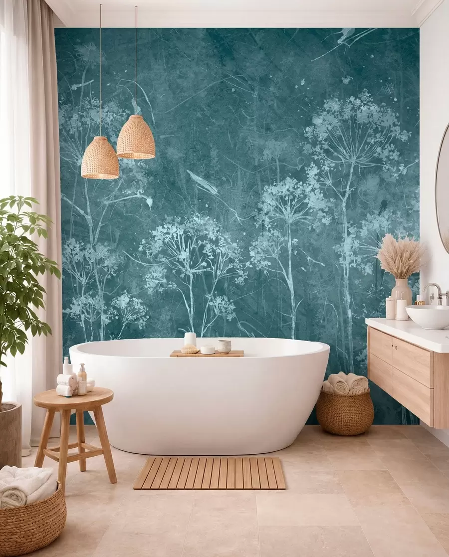 wall murals Дивље цвеће у грунге стилу u96551