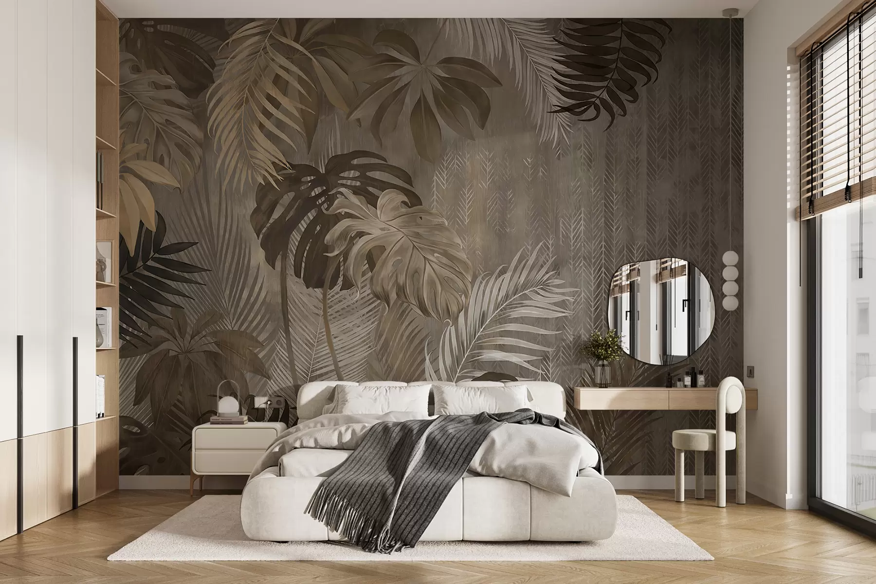 wall murals Тропски листови у стилу Грунге u97012