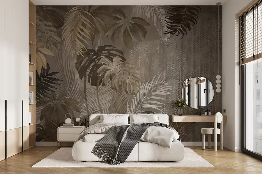 wall murals Тропски листови у стилу Грунге u97012