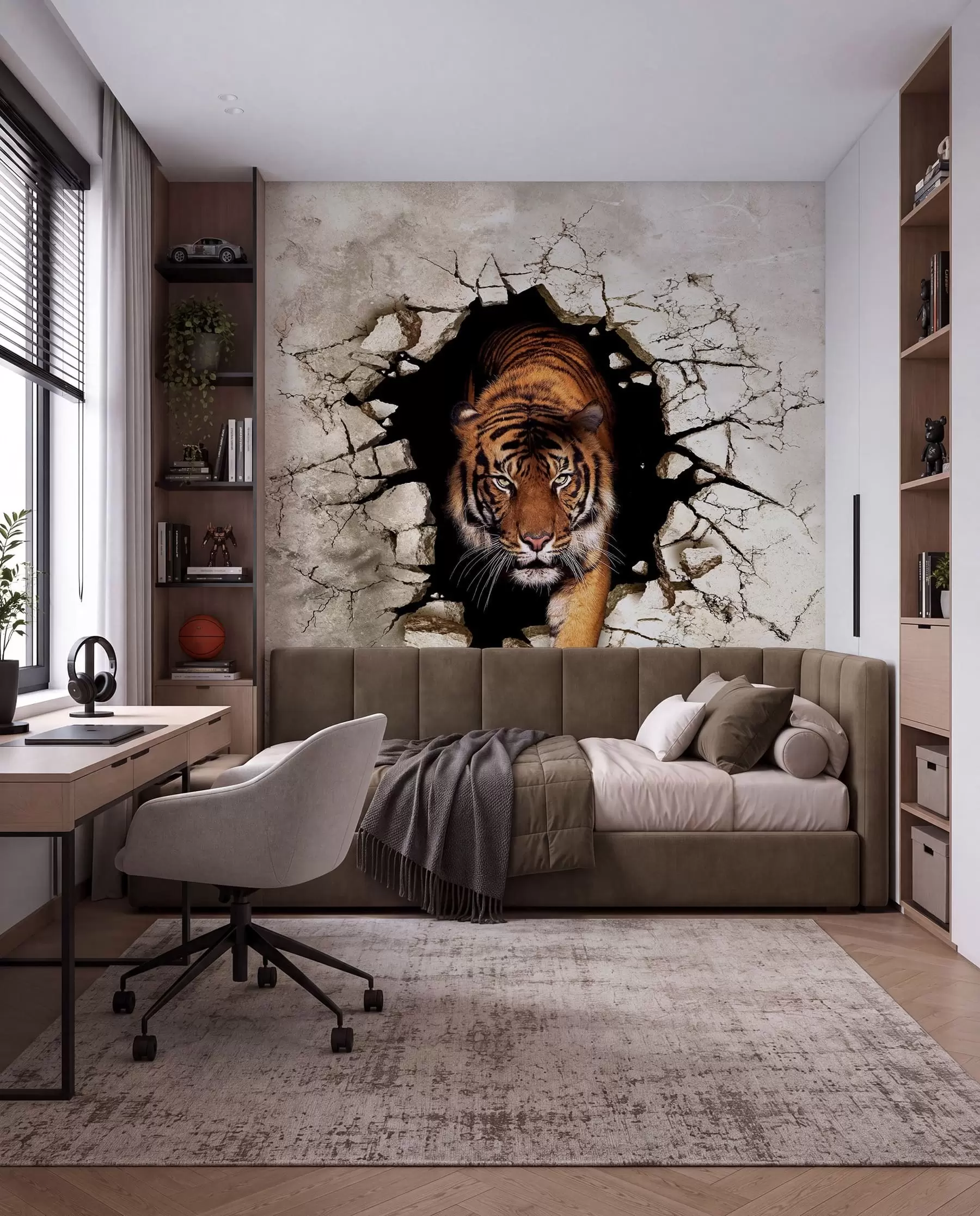Fototapeta „Tigar probija zid“, u97031