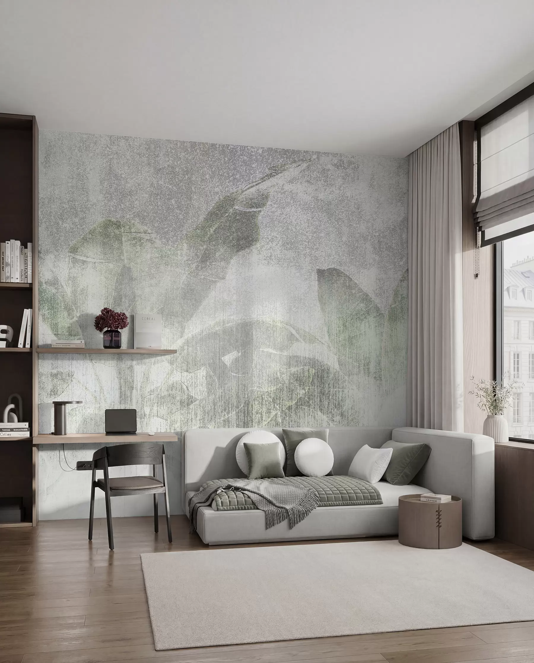 wall murals Тропска палмала стабла поткровљеног стила u97030