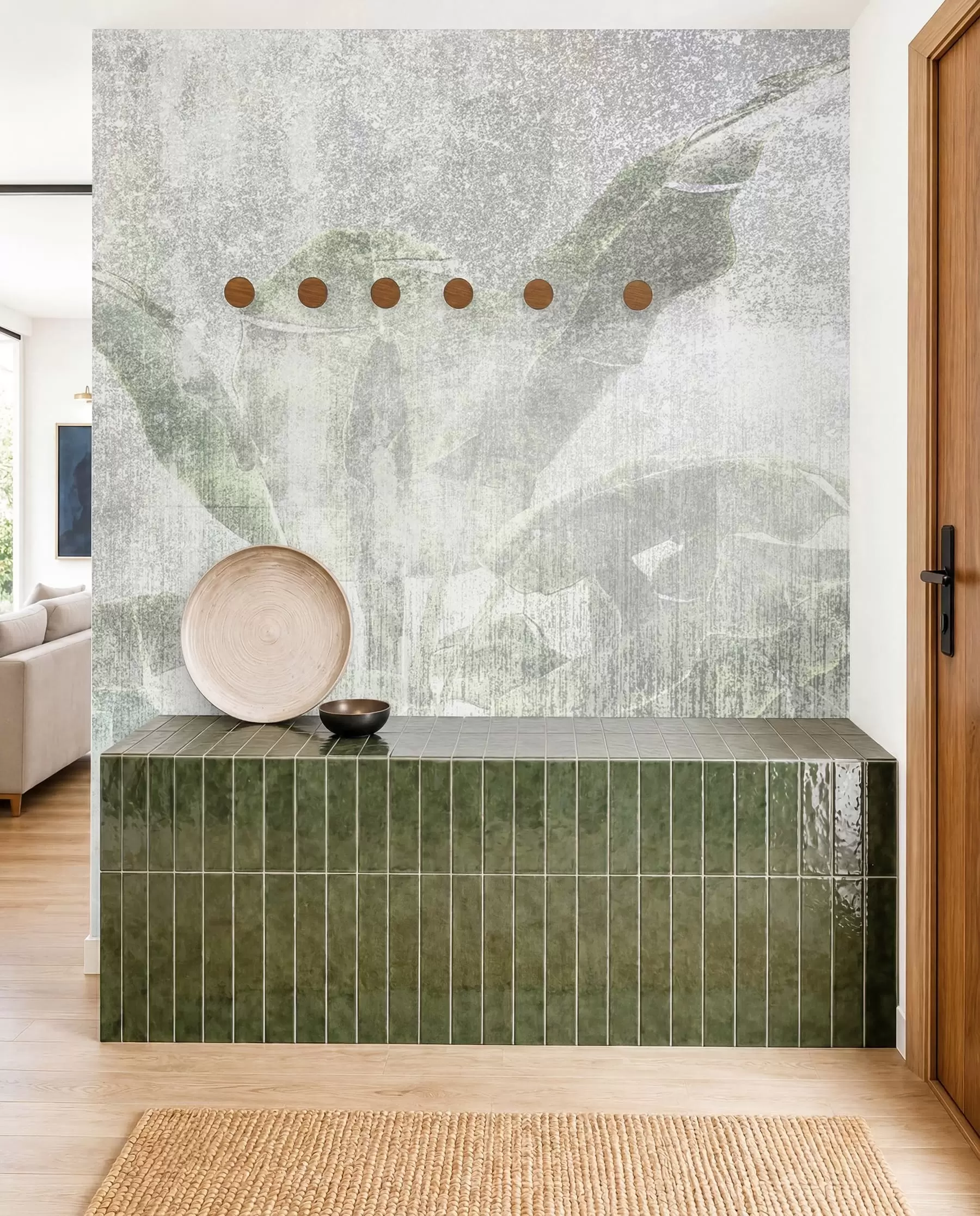 wall murals Тропска палмала стабла поткровљеног стила u97030