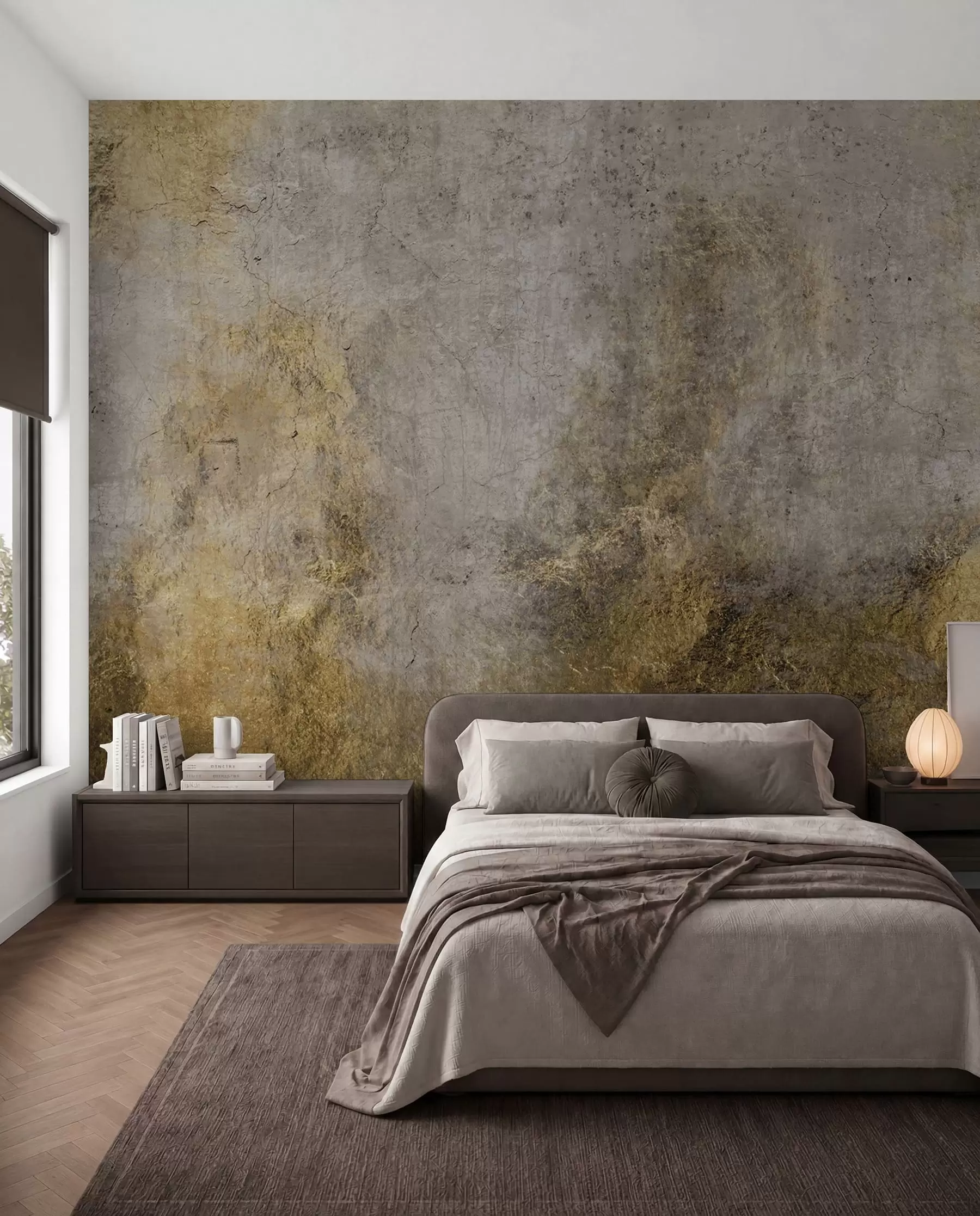 wall murals Русти бетонски зид u97226