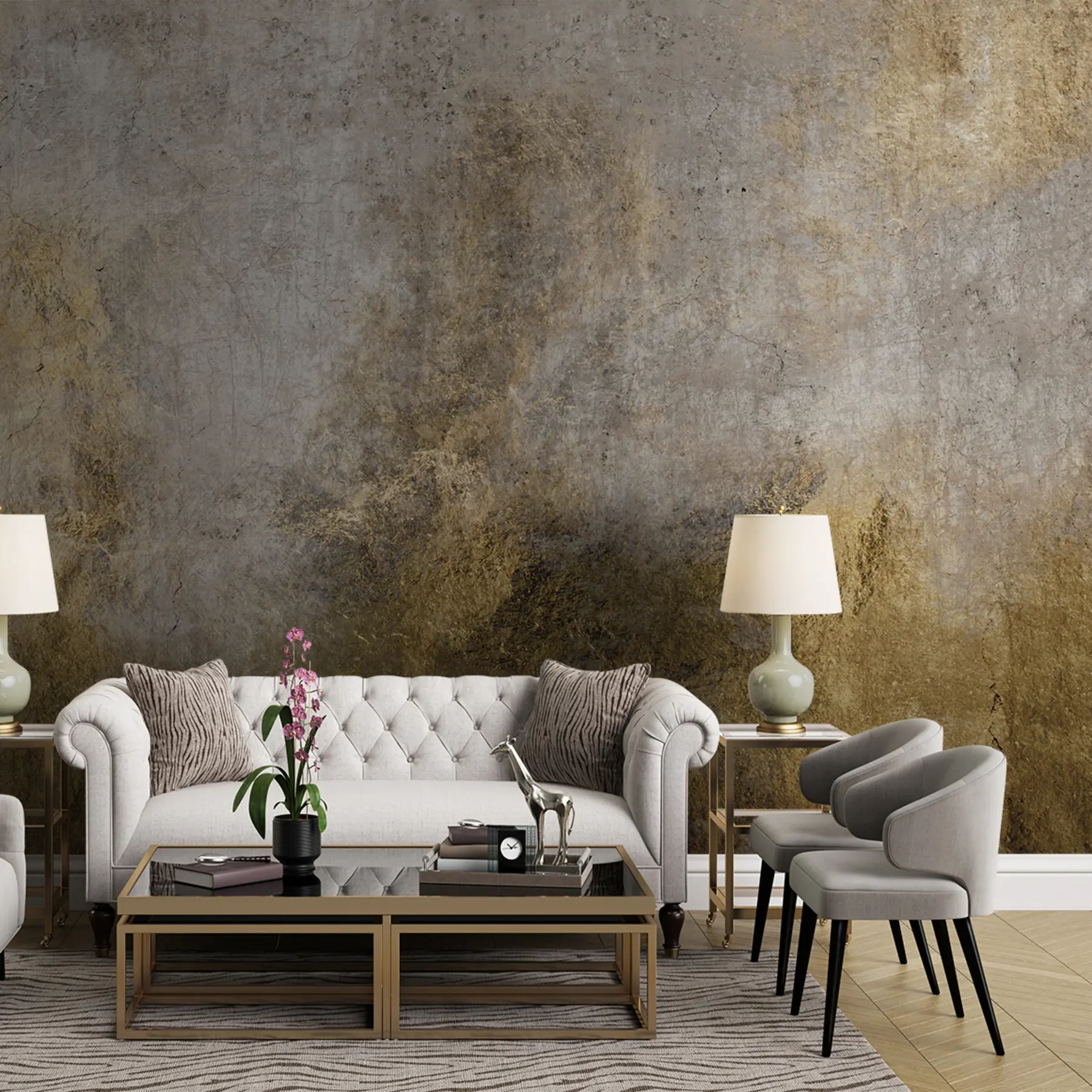 wall murals Русти бетонски зид u97226