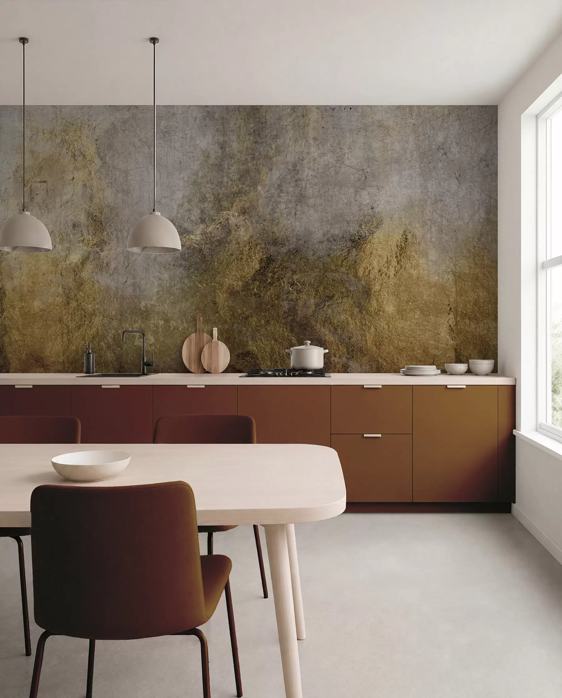 wall murals Русти бетонски зид u97226