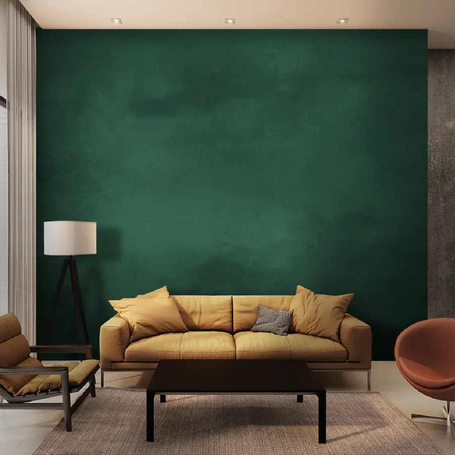 wall murals Смарагдни бетонски зид u97239