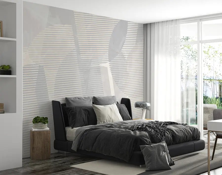 wall murals Геометријска апстракција на мермерној позадини у пастелним бојама u95373
