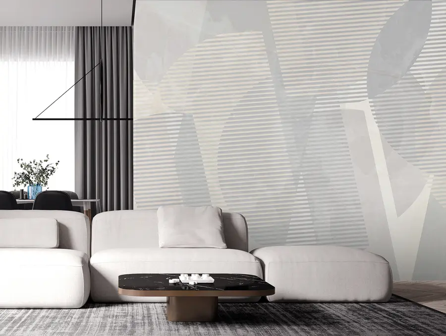 wall murals Геометријска апстракција на мермерној позадини у пастелним бојама u95373