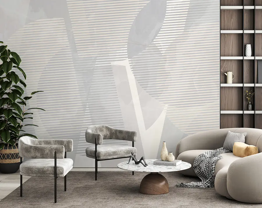 wall murals Геометријска апстракција на мермерној позадини у пастелним бојама u95373