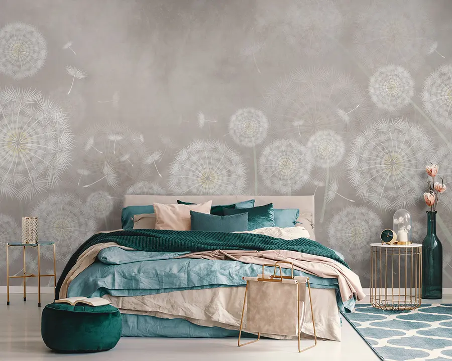 wall murals Маслачак на текстурисаној позадини u95374