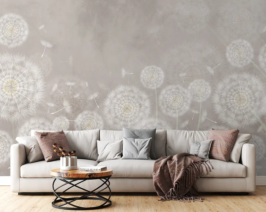wall murals Маслачак на текстурисаној позадини u95374
