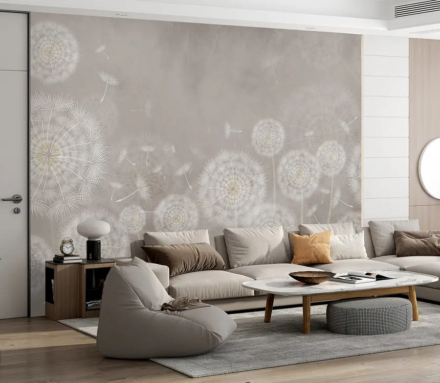 wall murals Маслачак на текстурисаној позадини u95374