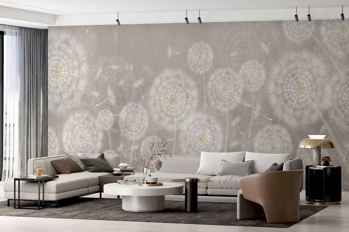 wall murals Маслачак на текстурисаној позадини u95374