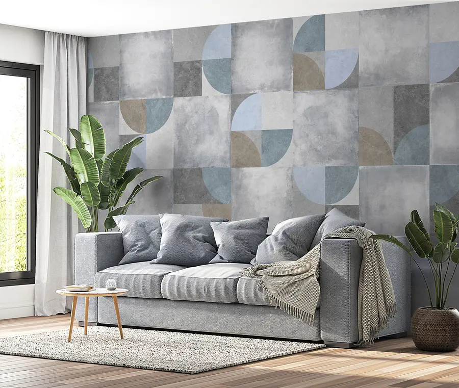 wall murals Апстрактни геометријски узорак са позадином текстуре цемента u97268