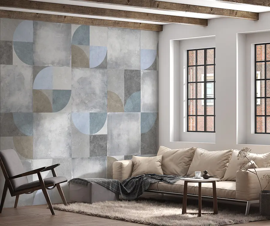 wall murals Апстрактни геометријски узорак са позадином текстуре цемента u97268