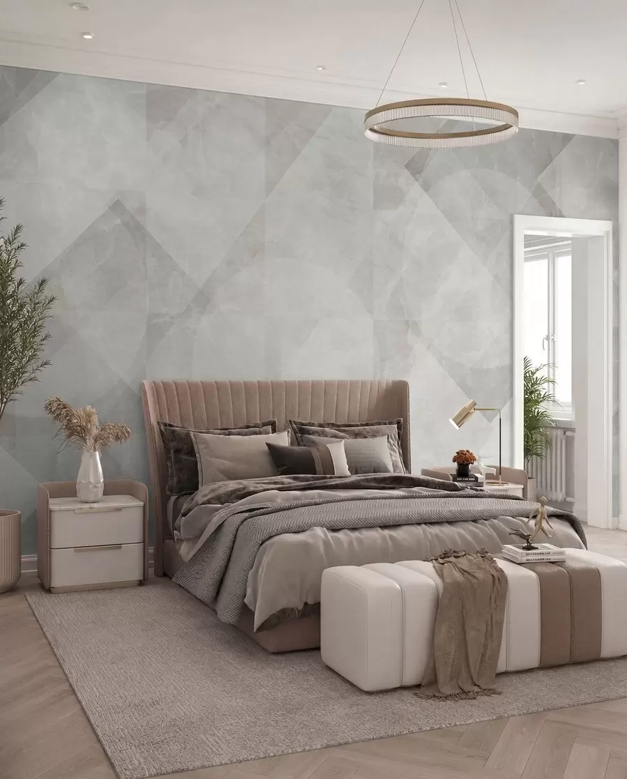 wall murals Геометријска апстракција на мермерној позадини у пастелним бојама u97269