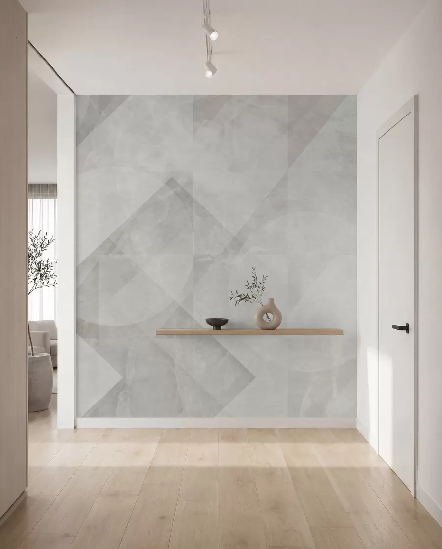wall murals Геометријска апстракција на мермерној позадини у пастелним бојама u97269