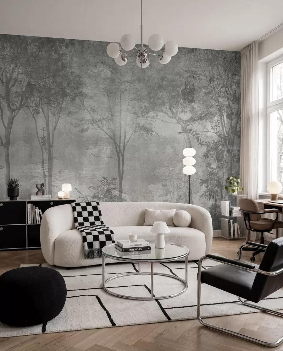 wall murals Слика шуме на каменом зиду u97401