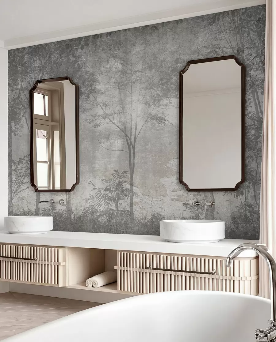 wall murals Слика шуме на каменом зиду u97401