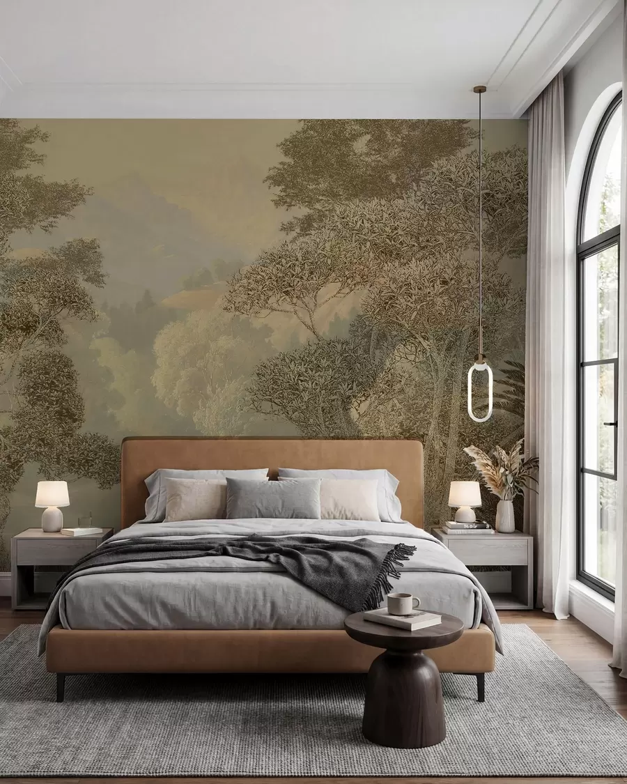 wall murals Тропска шума у ​​смеђим тоновима u97403