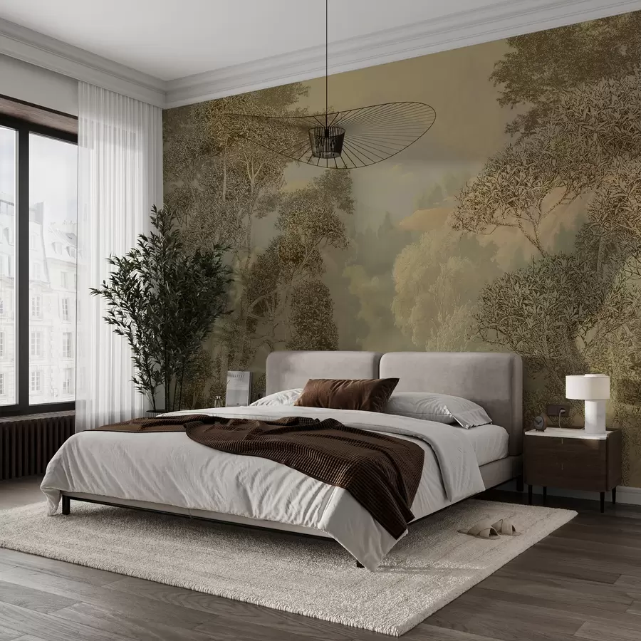 wall murals Тропска шума у ​​смеђим тоновима u97403