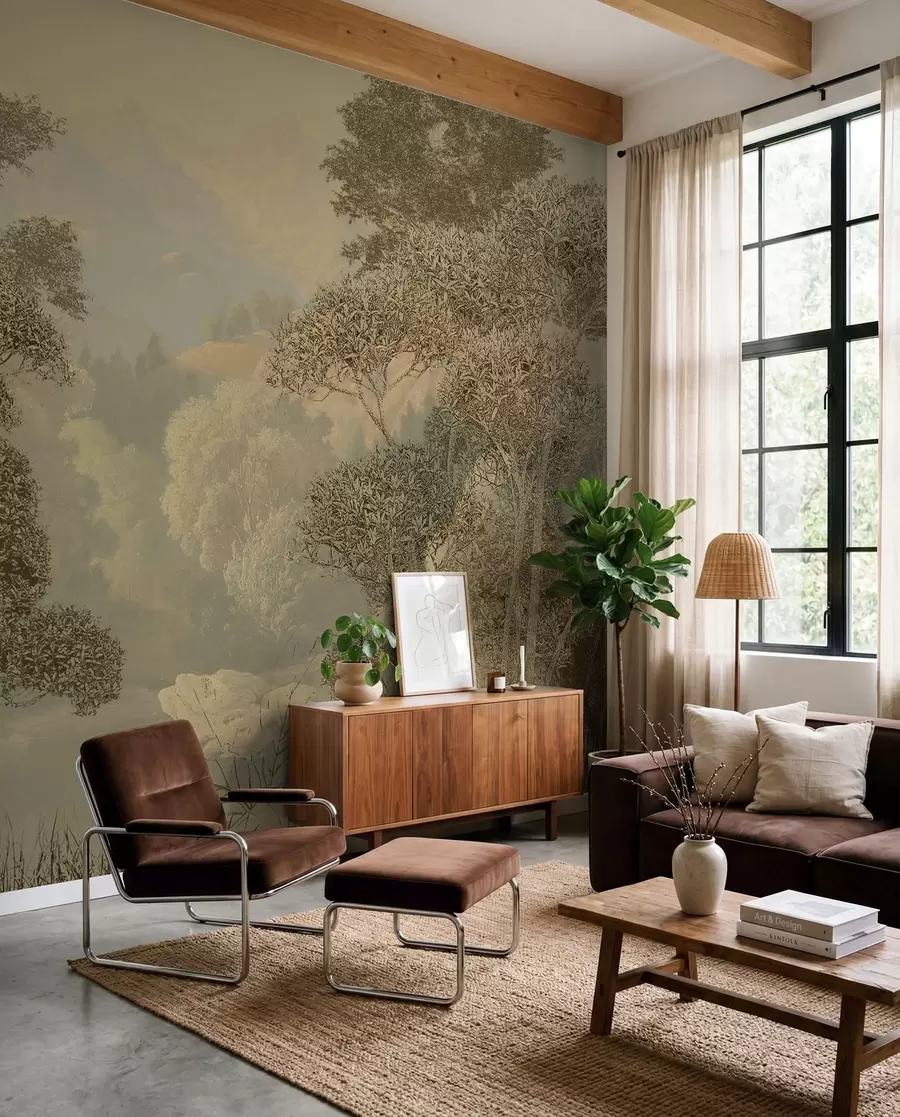 wall murals Тропска шума у ​​смеђим тоновима u97403