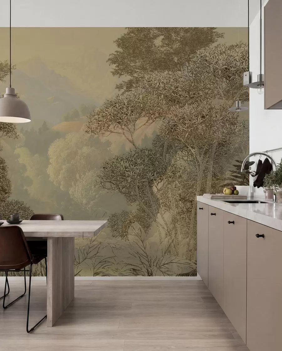 wall murals Тропска шума у ​​смеђим тоновима u97403
