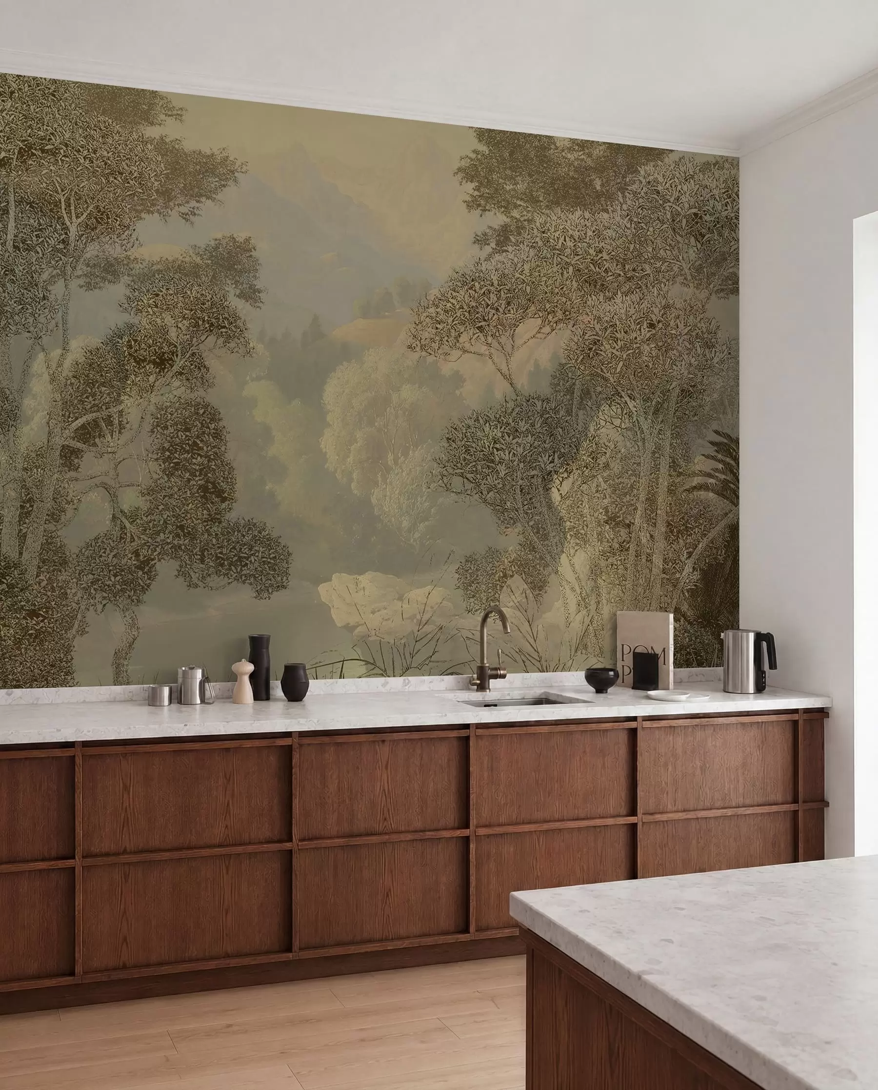 wall murals Тропска шума у ​​смеђим тоновима u97403