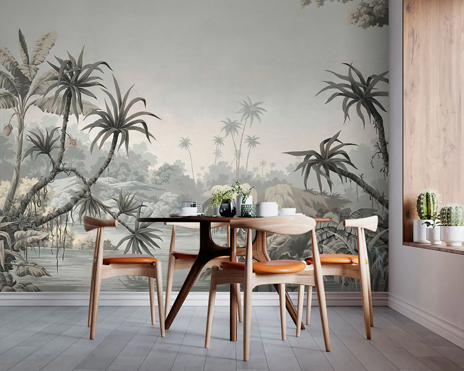 wall murals Зелено тропско лишће u97408