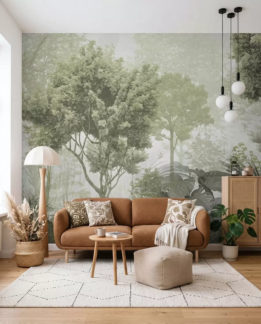 wall murals Ујутро у дубини шуме u97409