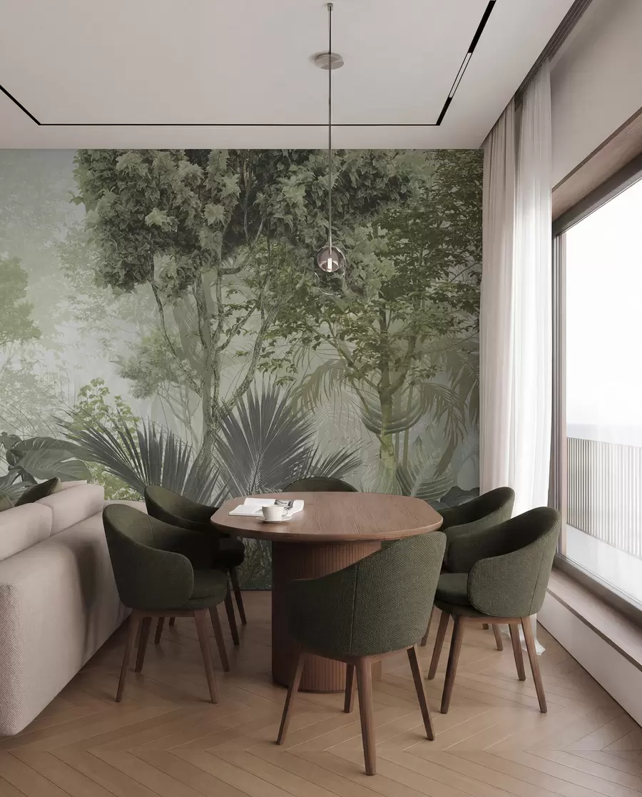 wall murals Ујутро у дубини шуме u97409