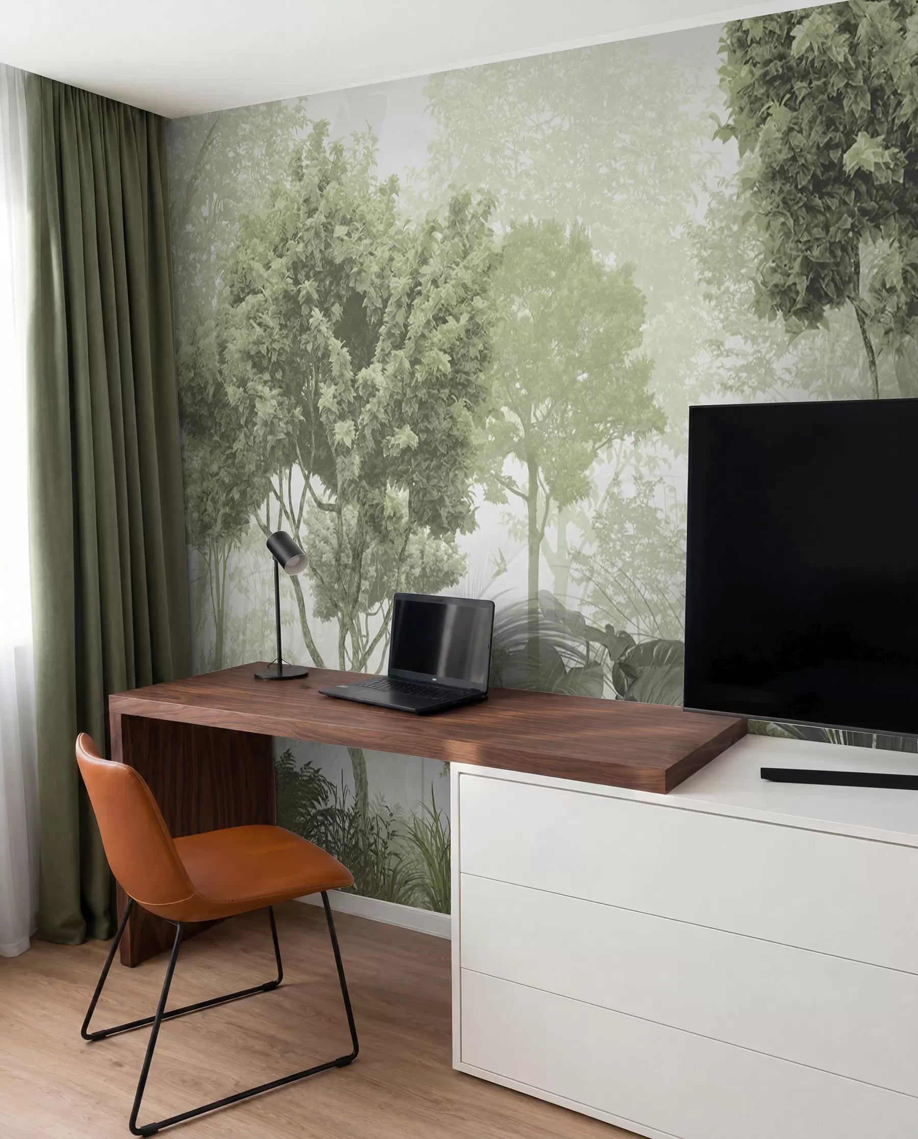 wall murals Ујутро у дубини шуме u97409