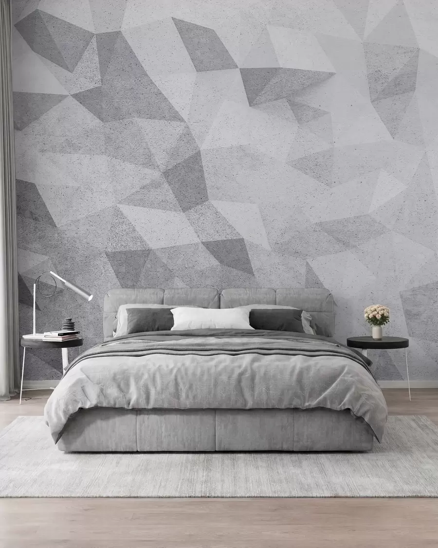 wall murals Сажетак 3Д полигони Грунге Лофт u97336