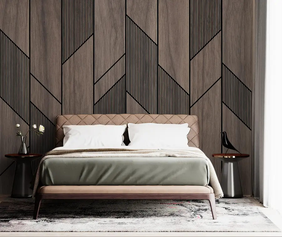 wall murals Геометријске плоче са текстуром дрвета u97427