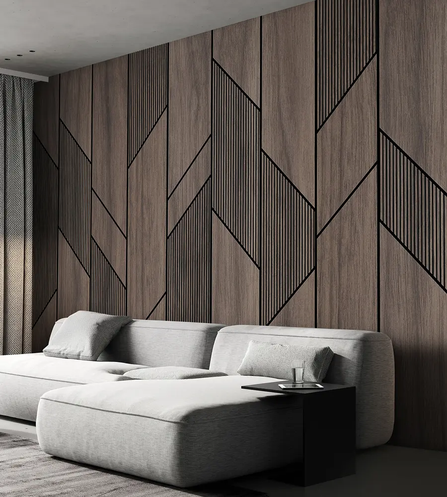 wall murals Геометријске плоче са текстуром дрвета u97427