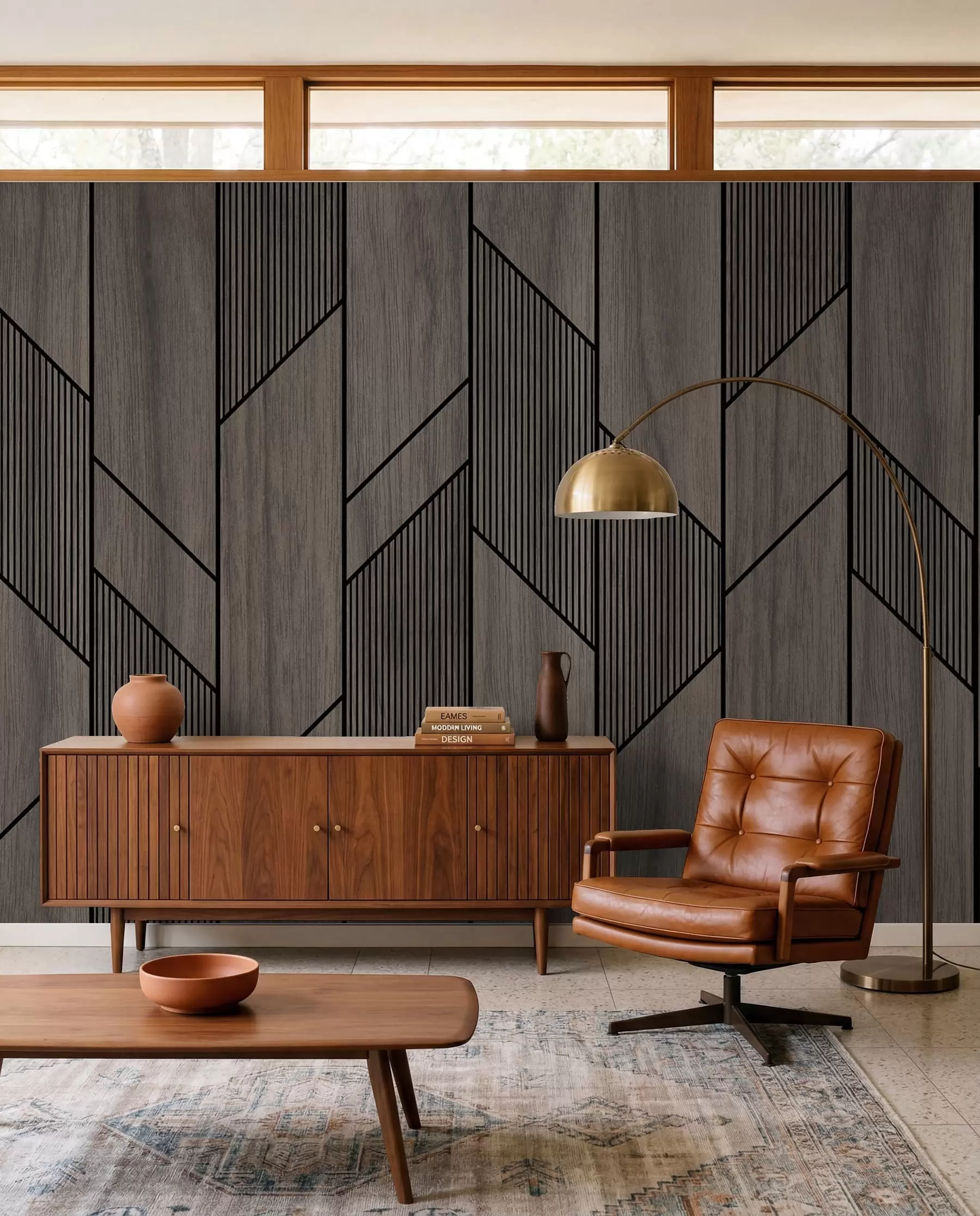 wall murals Геометријске плоче са текстуром дрвета u97427