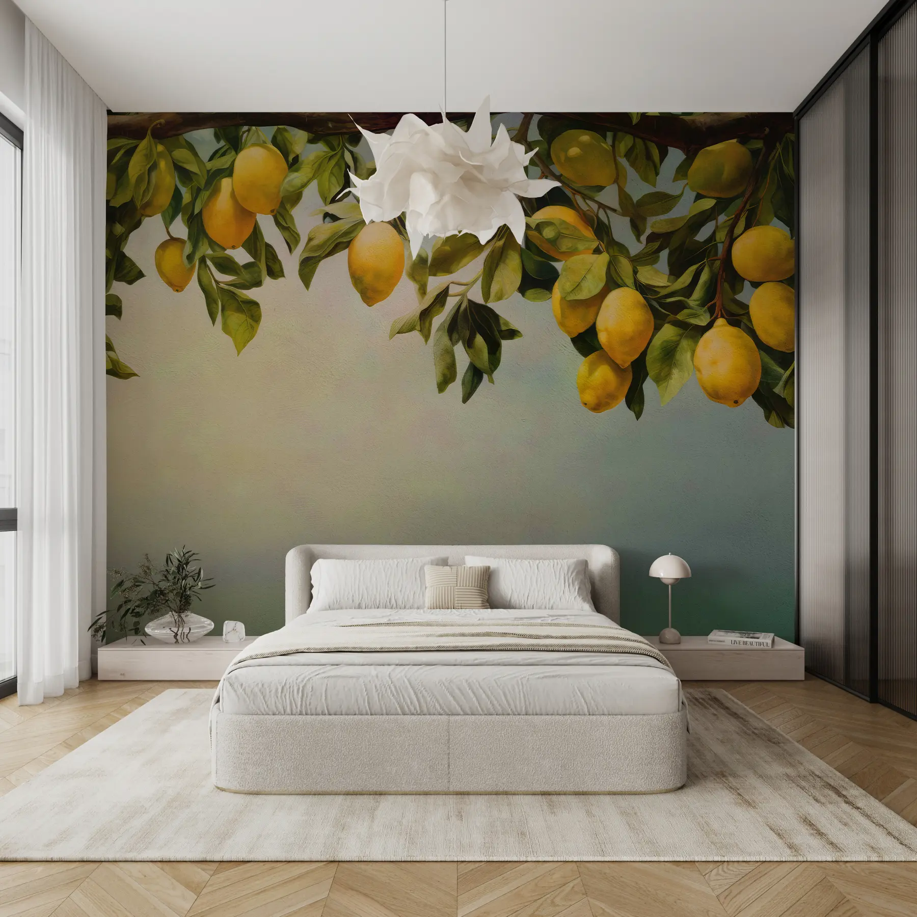 wall murals Винтаге лимунска грана дрвећа u97600